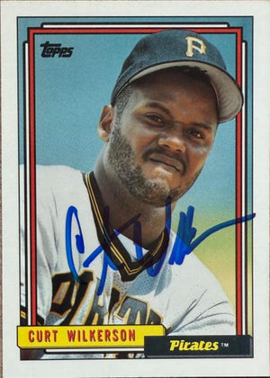 Curtis Wilkerson Signed 1992 Topps Baseball Card - Pittsburgh PIrates #712