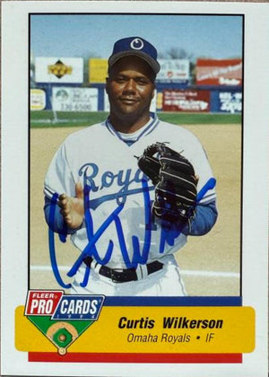 Curtis Wilkerson Signed 1994 Fleer ProCards Baseball Card - #1233