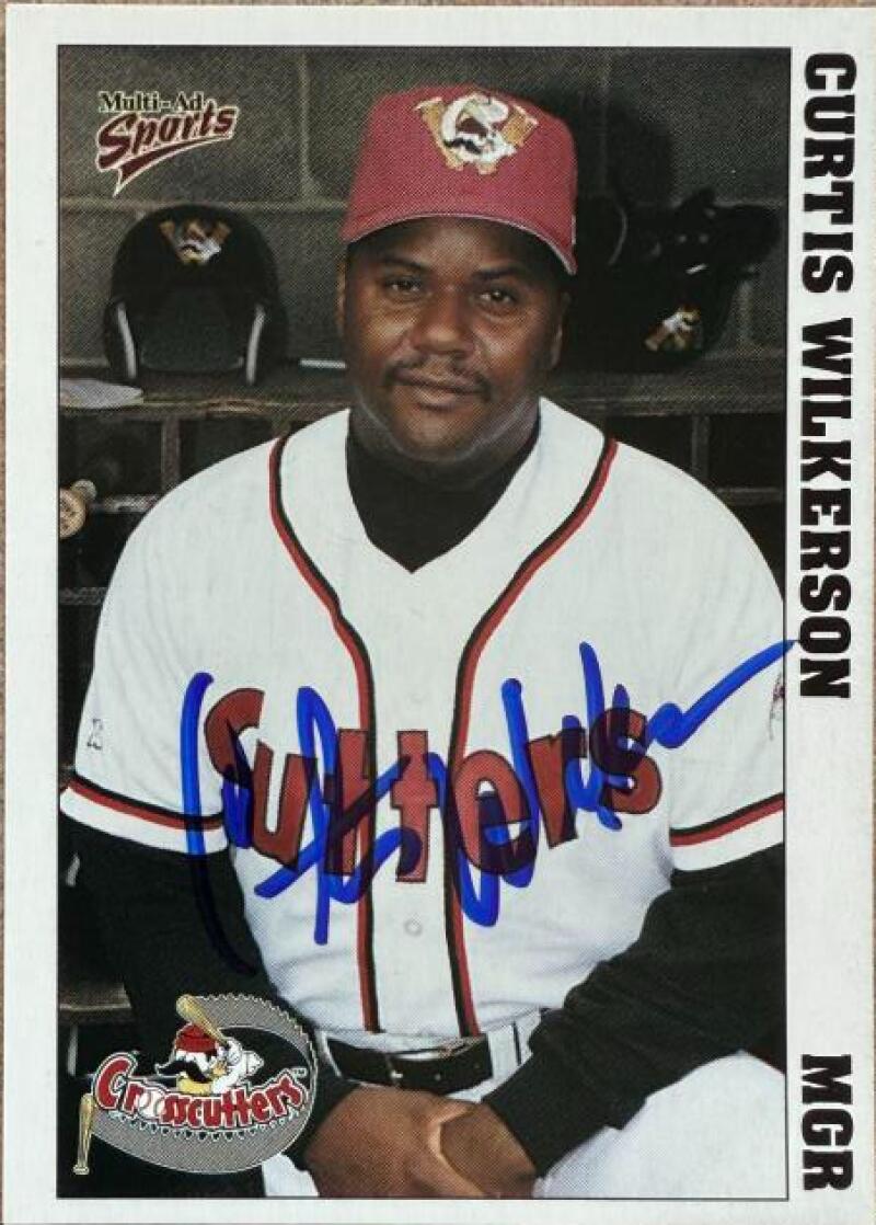 Curtis Wilkerson Signed 1999 Multi-Ad Williamsport Crosscutters Baseball Card - #32 MGR