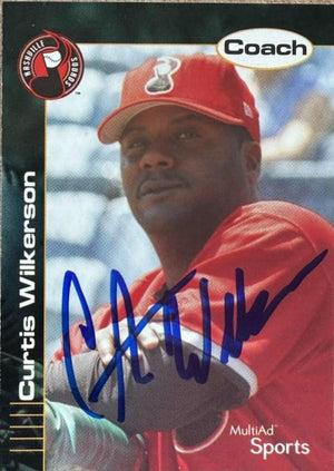 Curtis Wilkerson Signed 2002 MultiAd Nashville Sounds Baseball Card - #3 HC