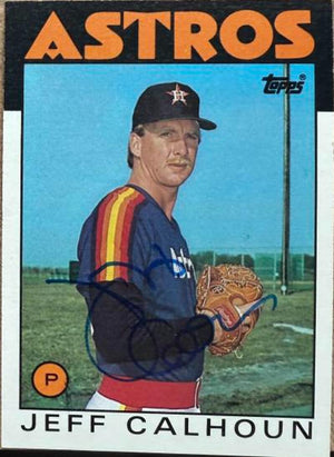 Jeff Calhoun Signed 1986 Topps Baseball Card - Houston Astros #534