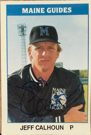 Jeff Calhoun Signed 1987 TCMA Maine Guides Baseball Card - Maine Guides #2