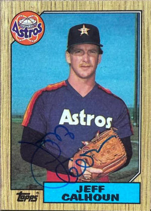 Jeff Calhoun Signed 1987 Topps Baseball Card - Houston Astros #282