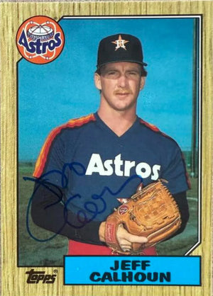 Jeff Calhoun Signed 1987 Topps TIFFANY Baseball Card - Houston Astros #282