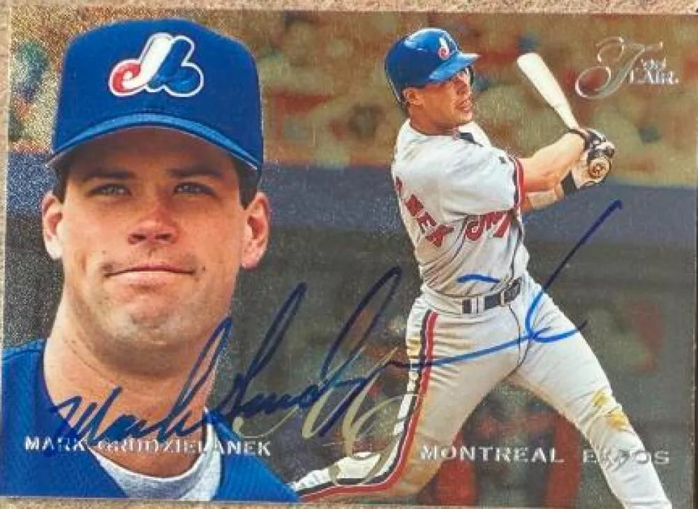 Mark Grudzielanek Signed 1995 Flair Baseball Card - Montreal Expos #376 RC