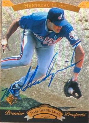 Mark Grudzielanek Signed 1995 SP Baseball Card - Montreal Expos #7 PP, FOIL, RC