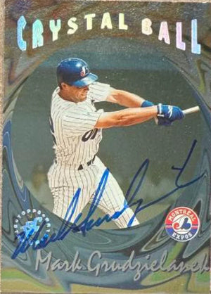 Mark Grudzielanek Signed 1995 Stadium Club Crystal Ball Baseball Card - Montreal Expos #CB11