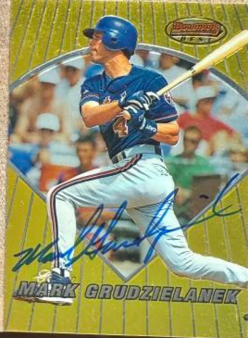 Mark Grudzielanek Signed 1996 Bowman's Best Baseball Card - Montreal Expos #84