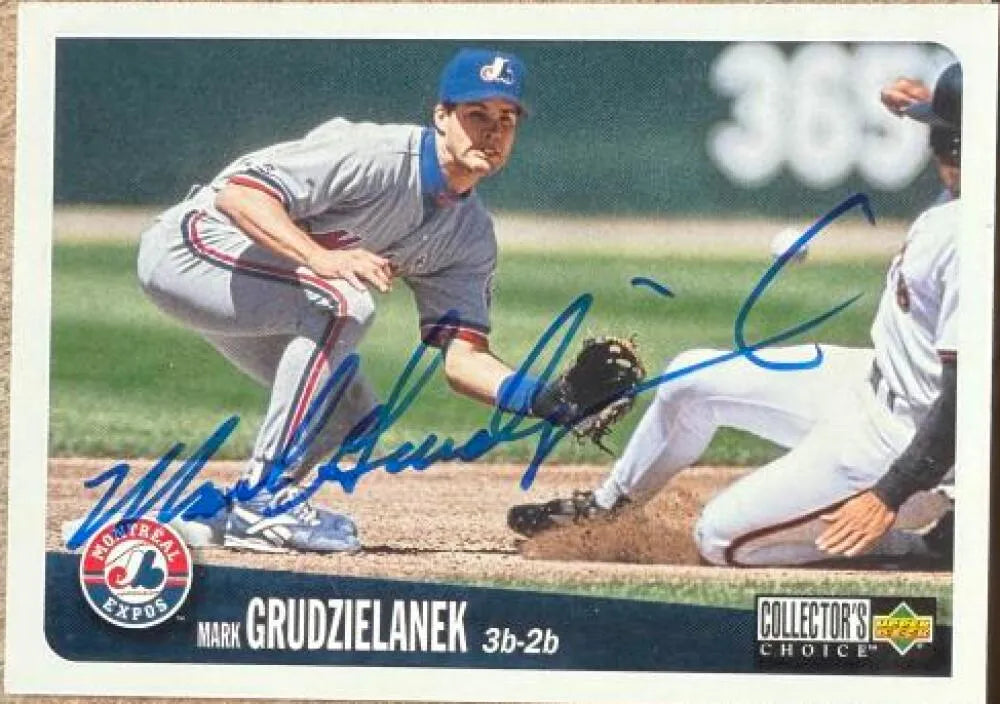 Mark Grudzielanek Signed 1996 Collector's Choice Baseball Card - Montreal Expos #213