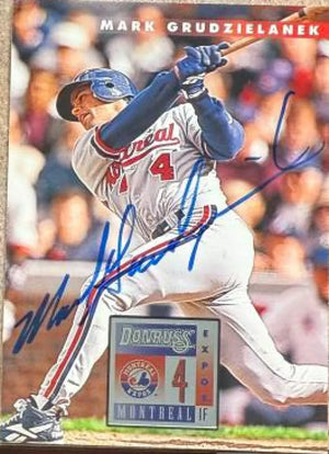 Mark Grudzielanek Signed 1996 Donruss Baseball Card - Montreal Expos #13