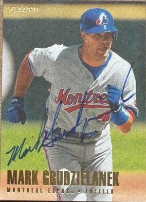 Mark Grudzielanek Signed 1996 Fleer Baseball Card - Montreal Expos #458