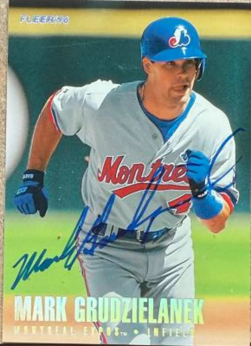 Mark Grudzielanek Signed 1996 Fleer Tiffany Baseball Card - Montreal Expos #458