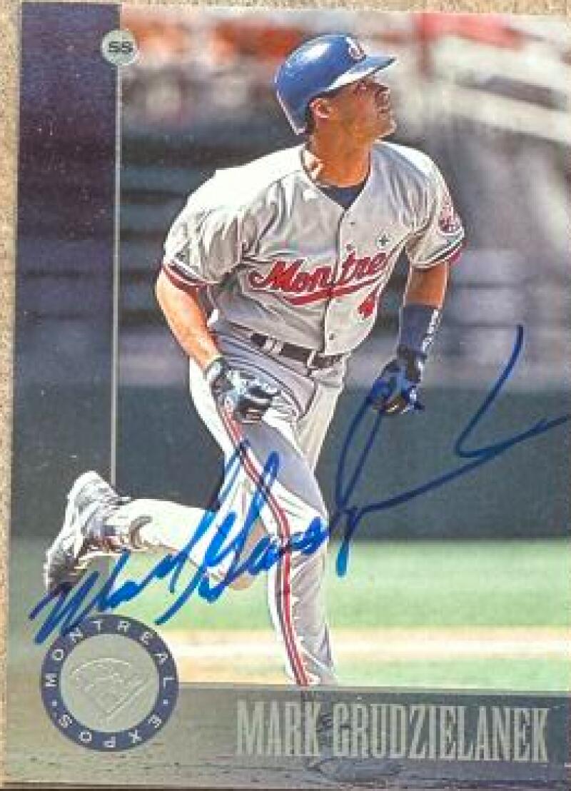 Mark Grudzielanek Signed 1996 Leaf Baseball Card - Montreal Expos #50