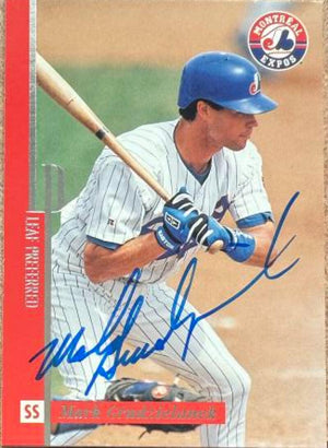 Mark Grudzielanek Signed 1996 Leaf Preferred Baseball Card - Montreal Expos #73