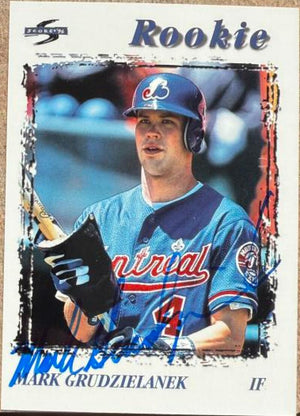 Mark Grudzielanek Signed 1996 Score Baseball Card - Montreal Expos #253 ROO