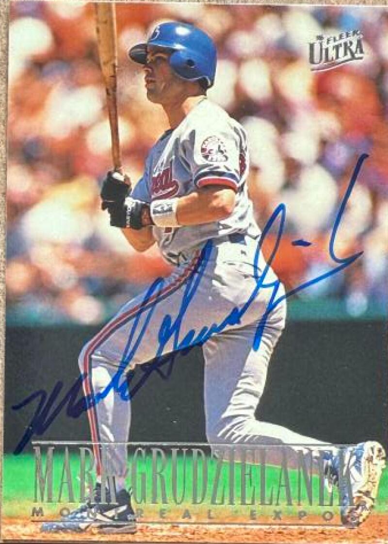 Mark Grudzielanek Signed 1996 Fleer Ultra Baseball Card - Montreal Expos #504
