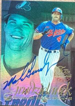 Mark Grudzielanek Signed 1997 Flair Showcase Baseball Card - Montreal Expos #147