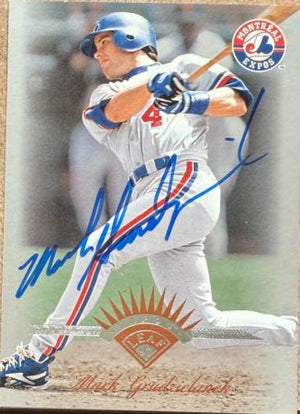 Mark Grudzielanek Signed 1997 Leaf Baseball Card - Montreal Expos #94