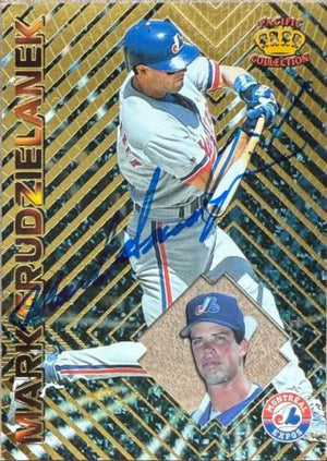 Mark Grudzielanek Signed 1997 Pacific Prism Invincible Baseball Card - Montreal Expos #118