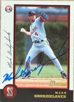 Mark Grudzielanek Signed 1998 Bowman Baseball Card - Montreal Expos #49