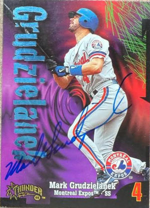 Mark Grudzielanek Signed 1998 Circa Thunder Baseball Card - Montreal Expos #260