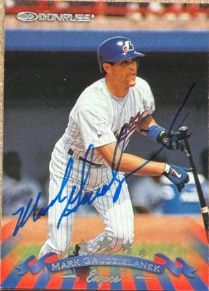 Mark Grudzielanek Signed 1998 Donruss Baseball Card - Montreal Expos #154