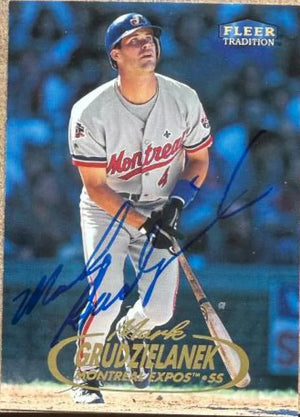 Mark Grudzielanek Signed 1998 Fleer Tradition Baseball Card - Montreal Expos #12