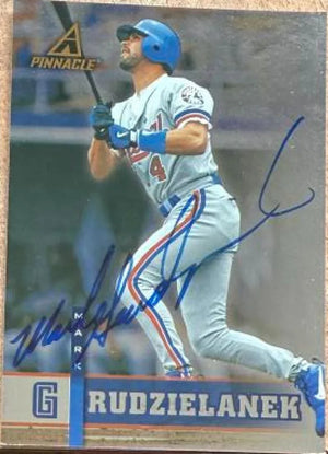 Mark Grudzielanek Signed 1998 Pinnacle Plus Baseball Card - Montreal Expos #153