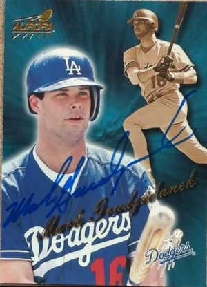 Mark Grudzielanek Signed 1999 Pacific Aurora Baseball Card - Los Angeles Dodgers #92
