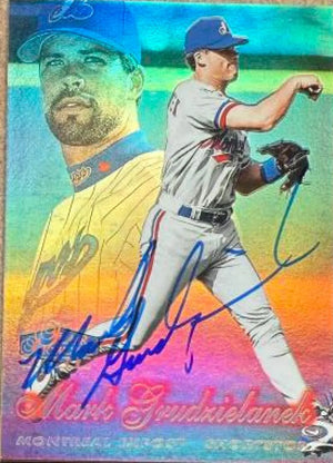 Mark Grudzielanek Signed 1998 Flair Showcase (Style) Baseball Card - Montreal Expos #97