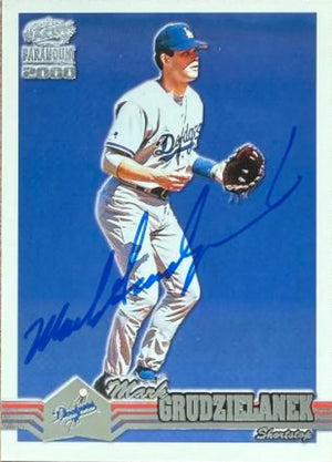 Mark Grudzielanek Signed 2000 Pacific Paramount Baseball Card - Los Angeles Dodgers #118