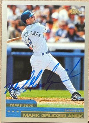 Mark Grudzielanek Signed 2000 Topps Baseball Card - Los Angeles Dodgers #334
