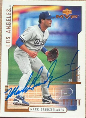 Mark Grudzielanek Signed 2000 Upper Deck MVP Baseball Card - Los Angeles Dodgers #69