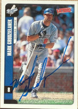 Mark Grudzielanek Signed 2001 Upper Deck Victory Baseball Card - Los Angeles Dodgers #177