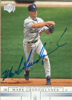 Mark Grudzielanek Signed 2002 Upper Deck Baseball Card - Los Angeles Dodgers #330