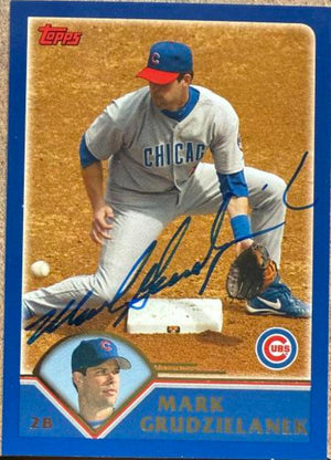 Mark Grudzielanek Signed 2003 Topps Traded & Rookies Baseball Card - Chicago Cubs #T2