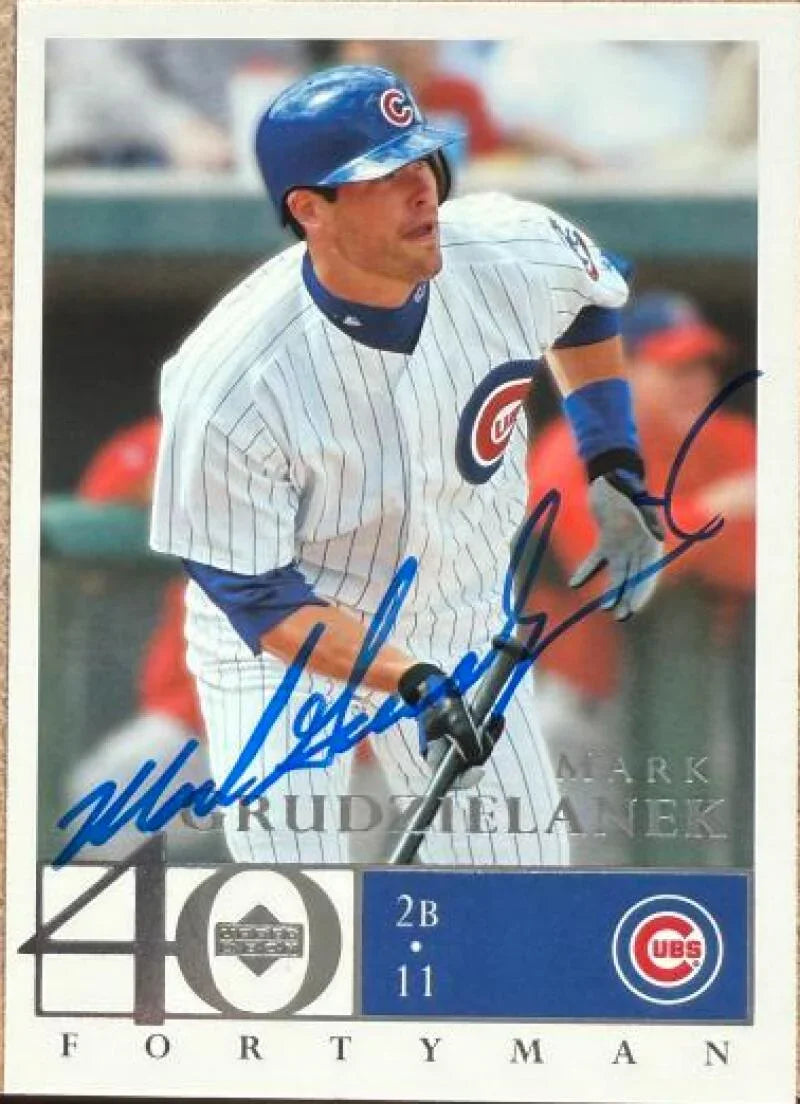 Mark Grudzielanek Signed 2003 Upper Deck 40-Man Baseball Card - Chicago Cubs #469