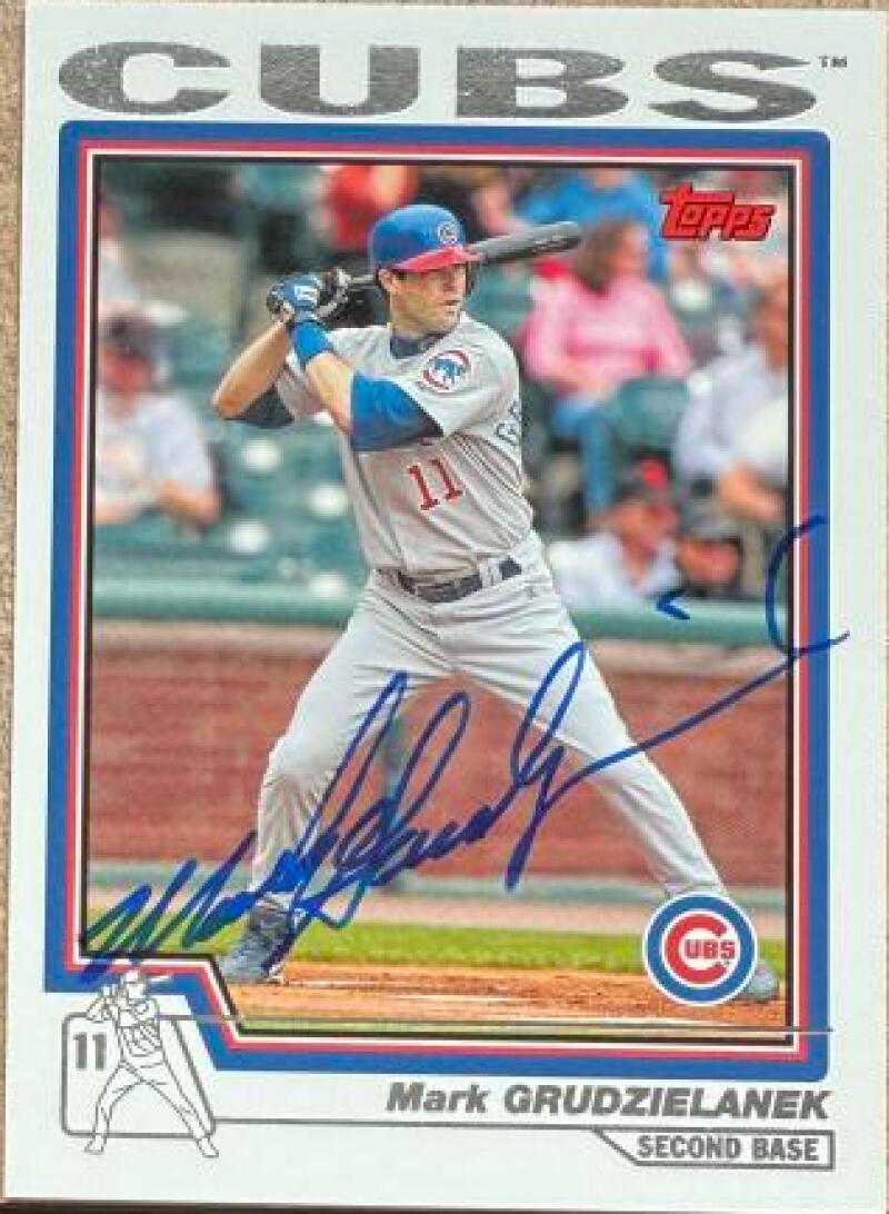 Mark Grudzielanek Signed 2004 Topps Baseball Card - Chicago Cubs #195