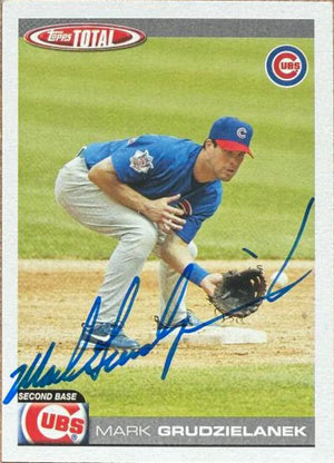 Mark Grudzielanek Signed 2004 Topps Total Baseball Card - Chicago Cubs #446