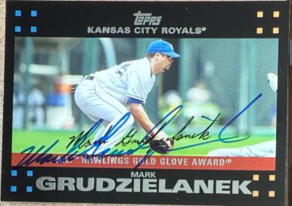 Mark Grudzielanek Signed 2007 Topps Baseball Card - Kansas City Royals #303