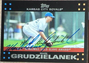 Mark Grudzielanek Signed 2007 Topps Baseball Card - Kansas City Royals #303