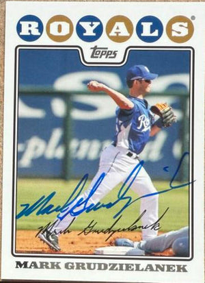 Mark Grudzielanek Signed 2008 Topps Baseball Card - Kansas City Royals #222