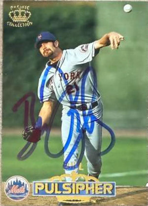 Bill Pulsipher Signed 1996 Pacific Crown Collection Baseball Card - New York Mets