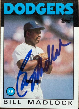 Bill Madlock Signed 1986 Topps Baseball Card - Los Angeles Dodgers