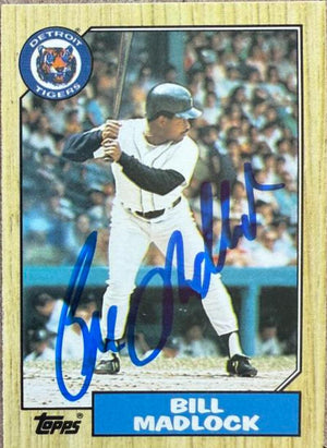 Bill Madlock Signed 1987 Topps Traded Baseball Card - Detroit Tigers