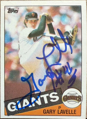 Gary Lavelle Signed 1985 Topps Baseball Card - San Francisco Giants