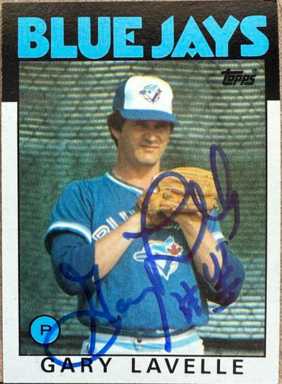 Gary Lavelle Signed 1986 Topps Baseball Card - Toronto Blue Jays