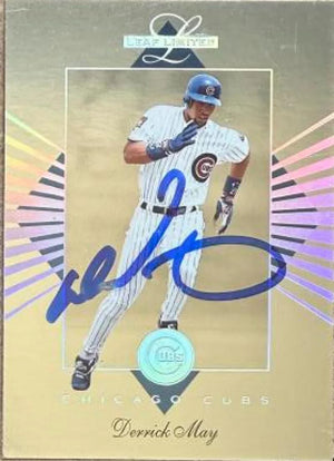 Derrick May Signed 1994 Leaf Limited Baseball Card - Chicago Cubs