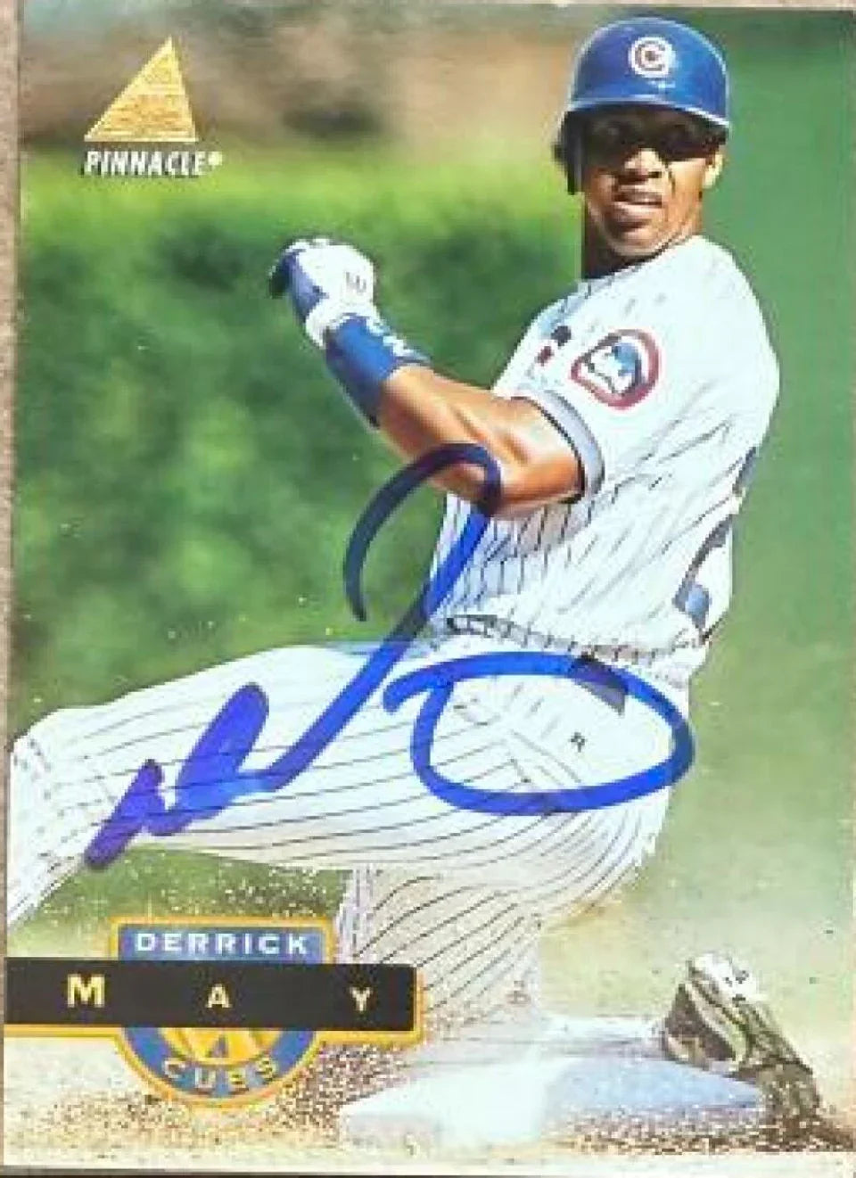 Derrick May Signed 1994 Pinnacle Baseball Card - Chicago Cubs