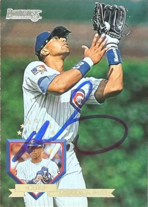 Derrick May Signed 1995 Donruss Baseball Card - Chicago Cubs